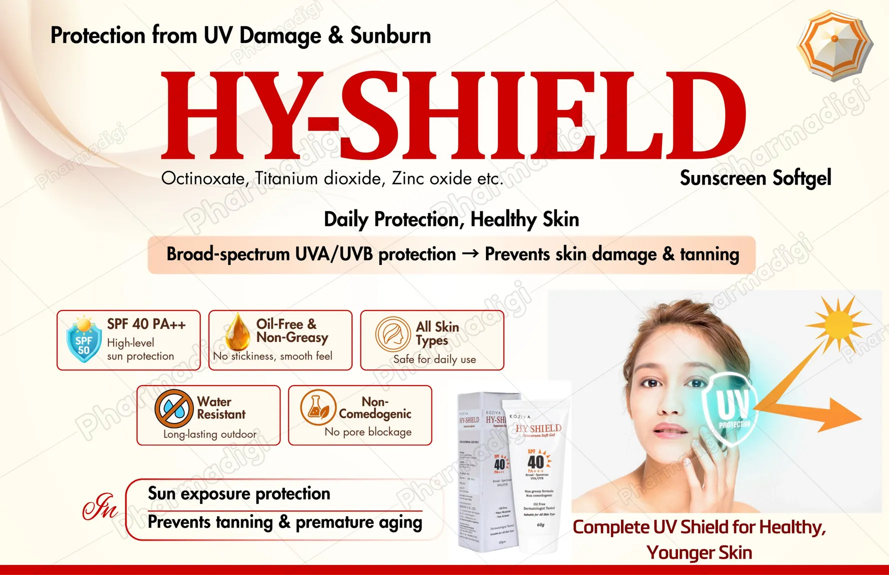 Hy-Shield Sunscreen Softgel SPF 40 product sheet