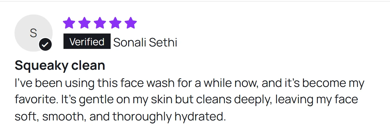 Customer review of Lamoist Face Wash on Clinikally
